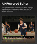 Basketball players captured by Falcon All-In-One AI Action Camera Pro-Grade Game-Ready 4K Auto Tracking For Soccer, Basketball And Football.