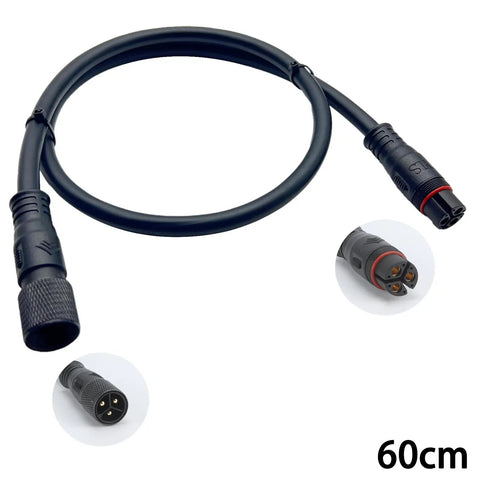 9 Pin Ebike Motor Cable Extension 60 Cm For 1000W Systems With L915 Connector Extends Wiring Reach For Easier Controller Install And Custom Builds Durable Shielded Flexible Cable For DIY E Bike Projects And Frame Mods