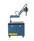 1200W Electric Tapping Machine For M4 To M24 Holes Auto Oiling Flexible Drilling Head 360 Rotation on a blue workstation.