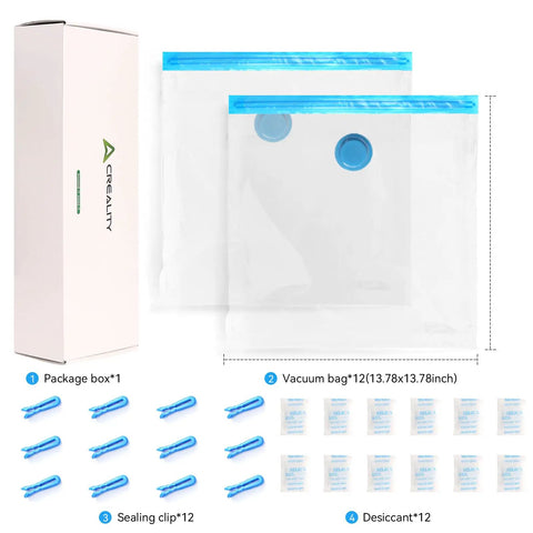 Top Tier 3D Printer Filament Storage Bags Vacuum Seal Moisture Proof Dustproof 12 Pack Reusable System For One Kilogram Spools Keep Your Plastic Fresh And Dry Shoot These Are Built Tough For Zero Sweat