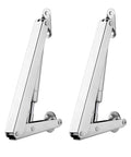 Heavy Duty Lid Hinge With Soft Close Gas Strut For 30 To 60 Pound Lids 200N Gas Spring Satin Nickel Finish Sturdy Box Lid Support Slow Closing Safety Pack Of 2
