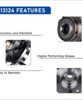 Front Wheel Hub Bearing Assembly 4WD With ABS 5 Lug Replacement for Chevy Blazer, S10, GMC Jimmy, showcasing features and design