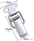 12 Pack Toggle Latches Spring Loaded Clamps for Cabinets Boxes Crates and Cases, dimensions 3.3cm x 2cm x 1cm, silver color