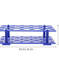 Two Piece Detachable Centrifuge Tube Holder Rack For 15ml And 50ml Tubes With 18 Hole And 10 Hole Configurations, Durable Plastic Test Tube Stand For Lab, Education And Research, Easy Assembly, Random Color shown with dimensions