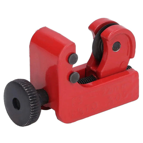 Compact Mini Tubing Cutter Tool, All Steel Alloy Build, Cuts Soft Copper, Brass, And Aluminum 3 Through 22mm, side view