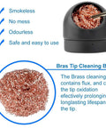 MMOBIEL soldering tip cleaner station with brass cleaning ball