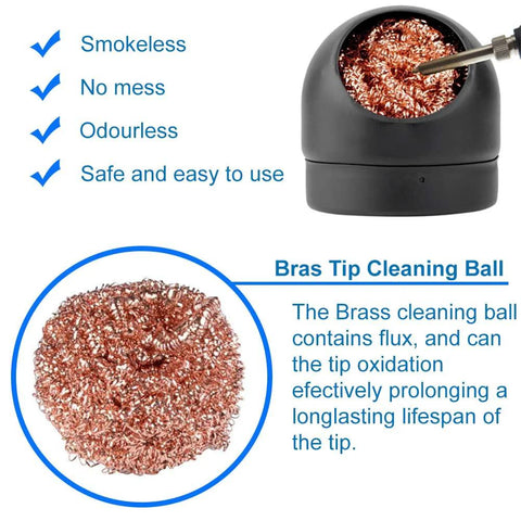 MMOBIEL soldering tip cleaner station with brass cleaning ball