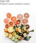 Assorted citrus fruits under high CRI lighting showing realistic colors for 2 Pack Gold Flush Mount Ceiling Light 12 Inch Metal Modern Round Light Fixtures With 3 Color Temperature Adjustable LED 3000K To 5000K 20W Low Profile Ceiling Lighting For Bedroom Living Room Hallway.
