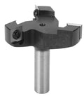 Get This Top Tier High Performance 1/2In Shank Spoilboard Surfacing Router Bit With 3 Sharp Carbide Blades For Effortless CNC Wood Planing And Smooth Surface Prepping showing sharp carbide blades and metal shank.
