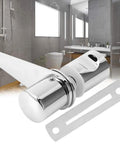 Heavy Duty Glass Door Latch For Bathroom And Shower Featuring A Dead Simple Drill In Install, polished 304 stainless steel finish.