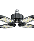 Hella Bright 120W LED Garage Light With Four In One Deformable Panels 12000LM 6500K Daylight E26 E27 Screw In Shop Lighting