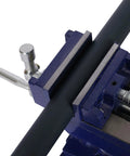 Heavy Duty Cross Slide Vise Tough As Nails Drill Press To Milling Machine Upgrade Kit with serrated steel jaws, showing jaw detail.