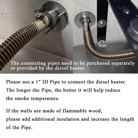 Stainless Steel 316 Through Hull Exhaust Skin For 24mm Tube Fitting and Diesel Heater Connection