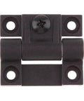 Front view of Black Adjustable Torque Door Hinges 4 Hole Sliding Bearing Hardware for Quiet Smooth Operation Position Control Heavy Duty Durable Use