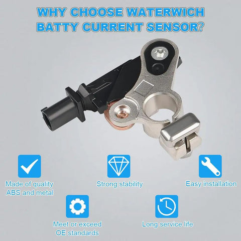 Premium Battery Current Sensor Fits Toyota Yaris 2016 Through 2021 Straight Swap 288500V020 view showing ABS and metal construction.