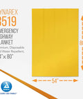 Emergency Highway Blanket Disposable Water Repellent With Full Coverage For Safety Highly Visible Yellow 54 Inch By 80 Inch Pack Of 50 Great For Roadside Emergencies And Vehicle Kits Grab And Go Easy To Store