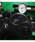 Rock Solid Heavy Duty Hydraulic Torque Wrench Built From Premium Alloy Steel Delivering Knockout 4332 Nm Output Via 1 Inch Square Drive With Plus Minus 3 Percent Precision And Freely Swiveling Hose For Quick Job Site Tasks, showing gauge and attachments.