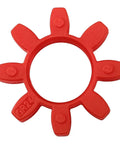 Red Urethane Shaft Coupling Spider Insert Flexible Coupler For Industrial Machinery Drives And Conveyor Systems Pumps Power Transmission Component For Rotating Equipment Delivers Smooth Beefy Heavy Duty Performance