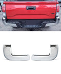 SAIQINGSP chrome rear bumper end caps for Toyota Tacoma, pair, 2016-2023, without parking sensor holes