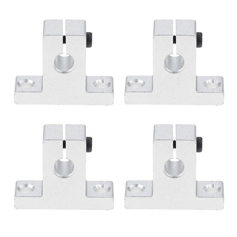 Beefed Up 300mm Linear Motion Rod Guide Kit With 8mm Lead Screw 4 SK8 Shaft Supports 4 SCS8UU Bearings 2 KP08 And 2 Flexible Shaft Couplings For Smooth Precise CNC And 3D Printer Motion, four SK8 shaft supports