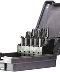 10 piece carbide burr set for metalwork in open case