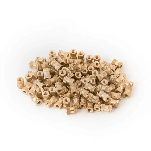Rock Solid M3 Brass Inserts For Injection Molding And 3D Printing Rigs, bulk pack of 10000 pieces, 5.5mm OD, durable female threads.