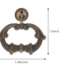 4 Pack Vintage Style Metal Ring Pull Handles For Jewelry Boxes, Drawers, Cabinets, Wardrobes, And Home Furniture, zinc alloy, 1.97x1.18 in