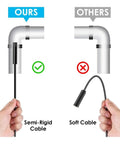 Super Handy 7mm Endoscope Camera Borescope With Six LED Lights For Android And Windows USB Inspection Tool IP67 Waterproof One Meter Cable for pipes with semi-rigid cable