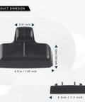 Rear Sun Shade Hook Clip Kit With Cover for Honda Pilot 2016 2022 and Passport 2019 2021 dimensions shown