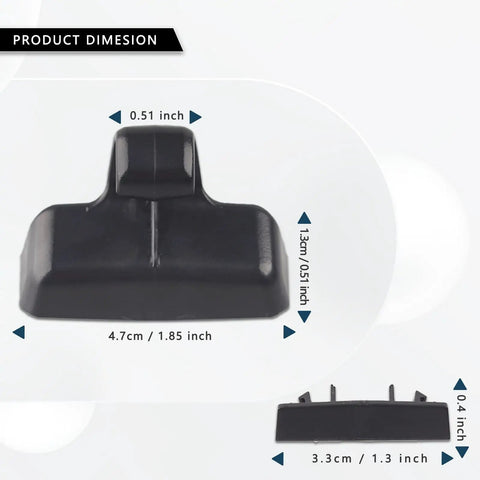 Rear Sun Shade Hook Clip Kit With Cover for Honda Pilot 2016 2022 and Passport 2019 2021 dimensions shown