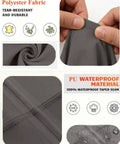 Heavy Duty Round Patio Table And Chair Cover material details and waterproof features illustration