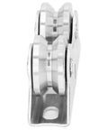 V Groove Wheel Sliding Gate Caster Heavy Duty Rigid Roller With Bracket For Inverted Track Rolling Gate Industrial Carts Wire Rope Rail Wear Resistant Stainless Steel Design For Demanding Industrial Applications front view