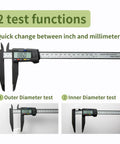 Digital Caliper 0 To 8 Inches Measuring Tool With Auto Off Interchangeable Inches And Millimeters 0.01 Inch Resolution