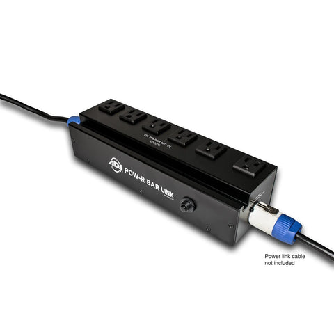 Pow-R Bar Link AC PowerCON Surge Protector With Six Surge-Protected AC Outlets, PowerCON In And Through To Link To Other Pow-R Bar Links.