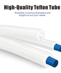 PTFE Teflon Tubing 5ft Long, 2mm ID X 4mm OD For 1.75mm Filament Bowden 3D Printers, Translucent, Extreme Temperature Range