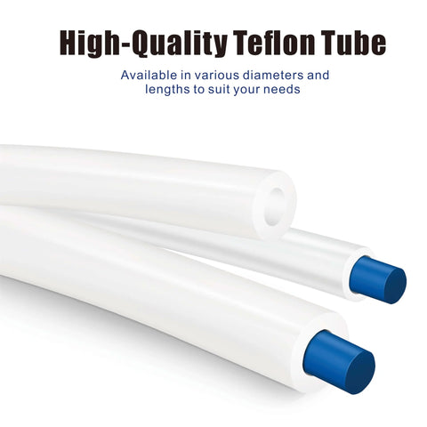 PTFE Teflon Tubing 5ft Long, 2mm ID X 4mm OD For 1.75mm Filament Bowden 3D Printers, Translucent, Extreme Temperature Range