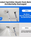 10 Pack Half Inch Zinc Plated Steel Fire Sprinkler Head Guards With Stainless Mounting Hardware protecting head from accidental damage