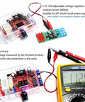 Adjustable LM317 Power Supply Kit From 110V To DC With 1.25V To 12V Output Built In Voltmeter with digital display and probes