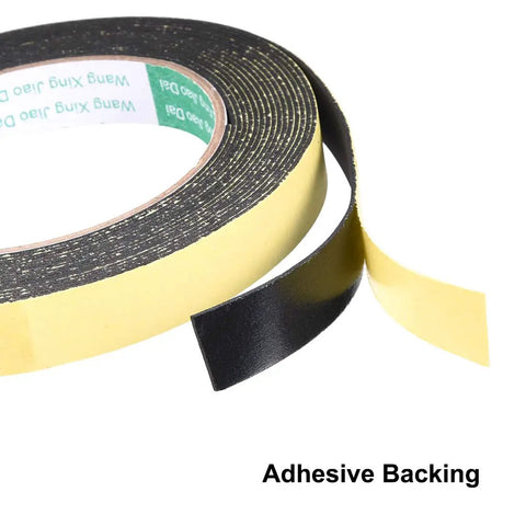 Heavy Duty Self Adhesive Sealing Foam Tape For Windows And Doors, Premium Eva Weather Strip showing adhesive backing.