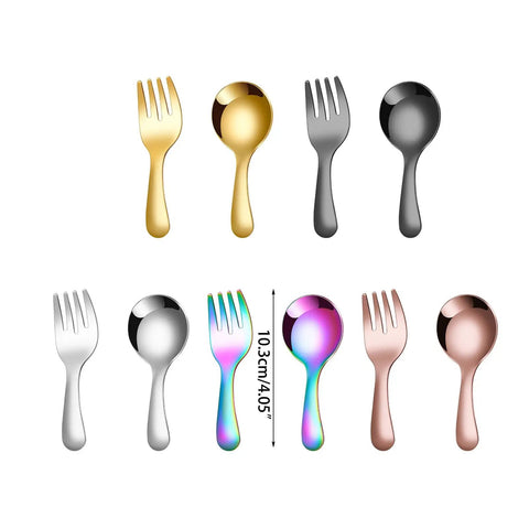 2 Piece Portable Fork And Spoon Set For Camping Picnics And Outdoor Dining Durable Lightweight Cutlery For Hiking Travel in various colors