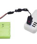 2 Pack 6V 800mAh SM2P Plug Rechargeable RC Battery AA Size for Cars Trucks Tanks and Excavators with USB Charging Cable