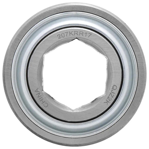 Two Pack Agricultural Ball Bearings 207KRR17 With 1.25 Inch Hex Bore And 1.44 Inch Inner Diameter Plus 2.83 Inch Outer Diameter Heavy Duty Replacement Parts Built Tough To Crush The Grind On Farms And Ranches Daily