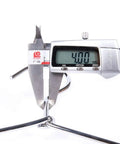 Caliper measuring 4mm thickness on 16 Pack Stainless Steel Wire Hangers Built To Last With Ultra Thick 4mm Metal Hangers Seamless Non Welded Design