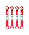 4 Pack Aluminum Steering Turnbuckles Camber Tie Rod Links For HyperGo RC Cars 1/16 And 1/14 Series CNC Machined Red Upgrade 6061 Aluminum Stronger Than Plastic Easy Install