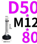 Top Tier Adjustable Leveler Feet Four Pack Stainless Steel Swivel Base Leveling Legs, M12 size with 80mm length shown.