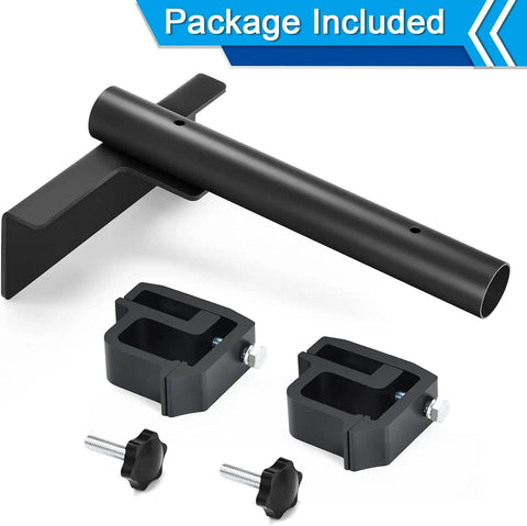Universal Truck Bed Flag Pole Mount Kit Featuring Beefy No Drill Hardware Legit Rust Resistant Finish And Quick Turn Hand Tighten Knobs For Rv Trailer Camping Accessories Fits Up To One Point Five Inch Tubes Hassle Free components including mounting bracket and knobs.