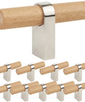 10 Pack Wooden Drawer Pulls And Knobs Natural Wood And Metal T Bar Cabinet Handles in modern Scandi style for kitchen cabinets