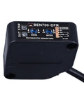 Indoor Wall Mounted Retroreflective Photoelectric Sensor With 1.8m Cable And Reflector Panel For Automation Equipment And Industrial Use, Precise Target Detection, Easy Install, Proximity Switch For Manufacturing Lines sensor close-up view