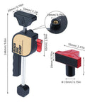 Pro Grade Heavy Duty Bench Dog Clamp Set for Workbench with Adjustable Screw Clamps, Aluminum and Rubber, Dimensions Shown