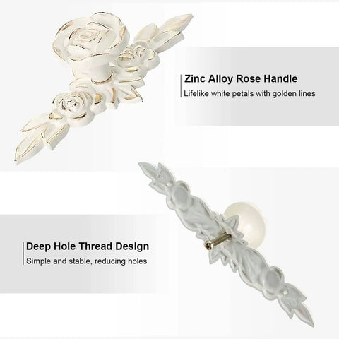 Euro Rose Cabinet Knobs With Backplates 2 Pack Vintage Zinc Alloy Handles With Retro Vibe For Wardrobe And Dresser